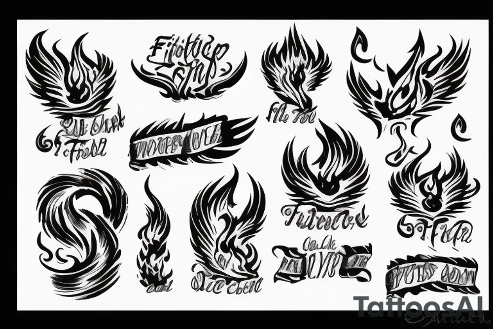 The inscription about fire tattoo idea
