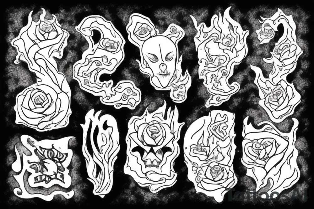 The inscription "burn, but..." tattoo idea