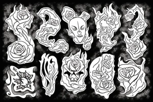 The inscription "burn, but..." tattoo idea