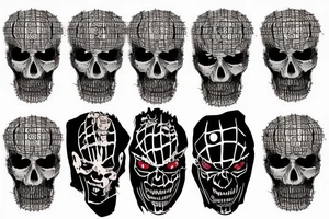 Trash polka horror hellraiser anime sleeve tattoo idea
