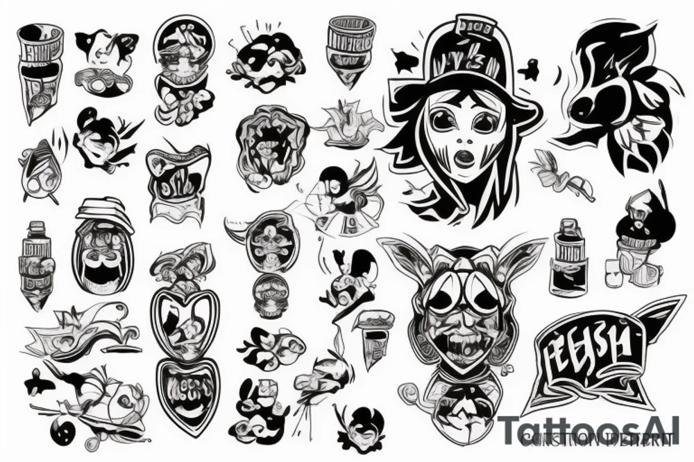 группа подростков с вейпами tattoo idea