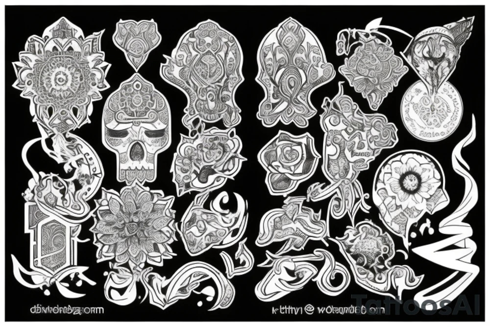نیم قلب شکسته با نیم اسکلت tattoo idea