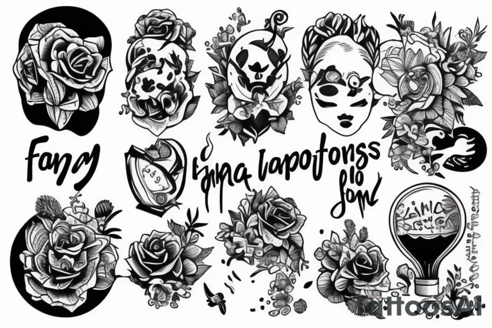 Tattoo that will describe fun and happiness with friends tattoo idea