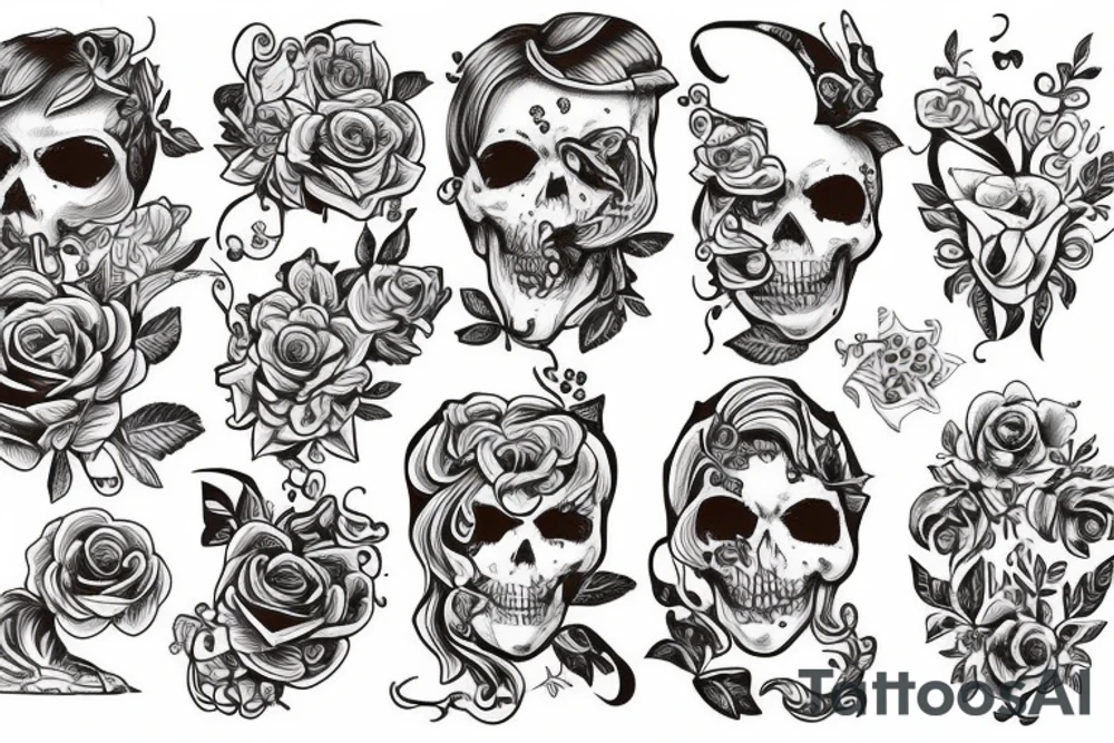 Соловей в ветках рябины tattoo idea