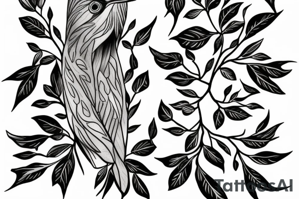 nightingale in rowan branches tattoo idea