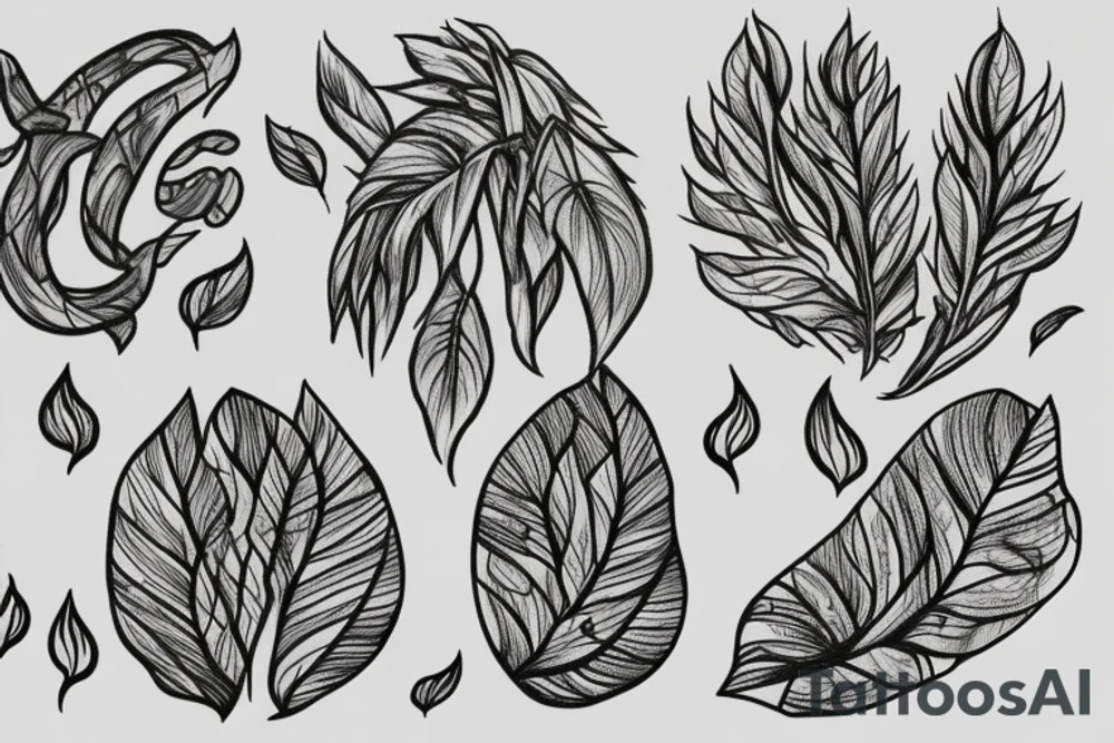Plants with roots tattoo idea