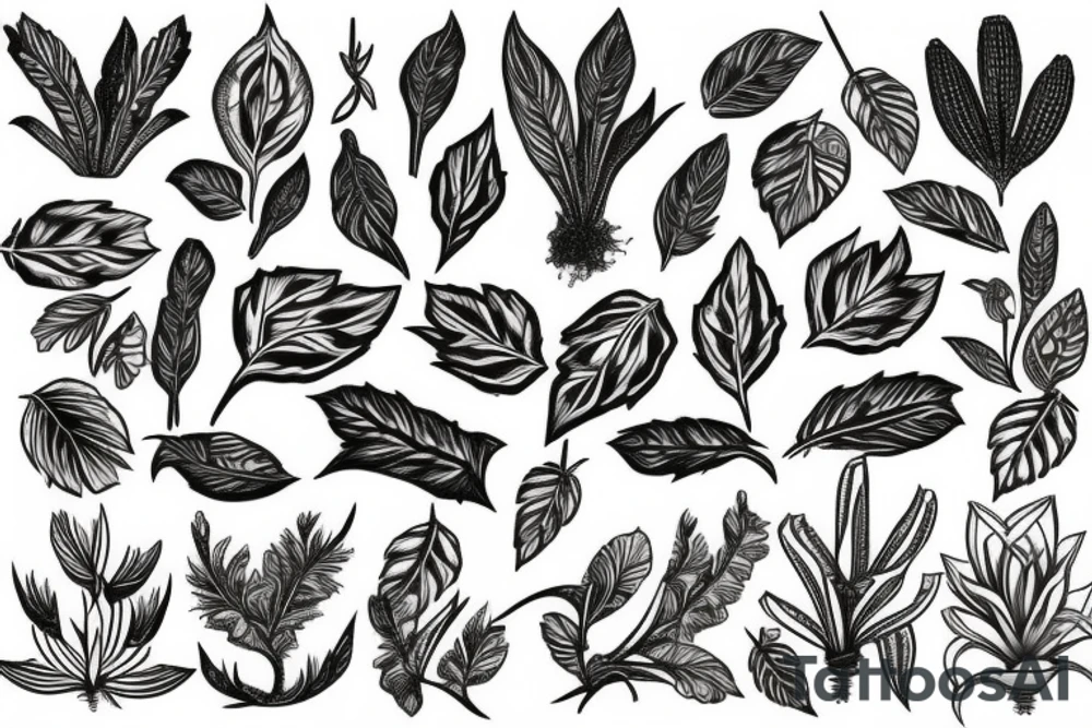 Plants with roots tattoo idea