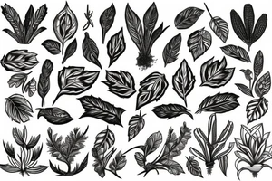 Plants with roots tattoo idea