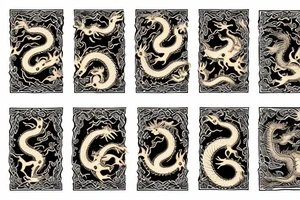 golden dragon on mountain tattoo idea