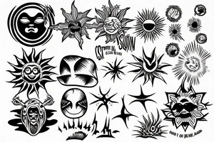 rising sun sun rays sun rise over ocean tattoo idea
