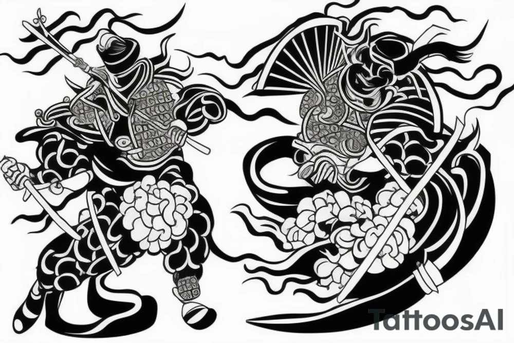 Japaness samurai style tattoo idea