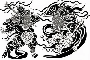 Japaness samurai style tattoo idea