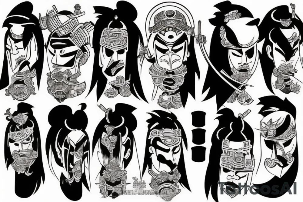 Japaness samurai style tattoo idea