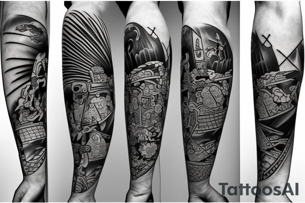 Japaness samurai style tattoo idea