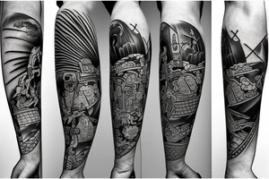 Japaness samurai style tattoo idea