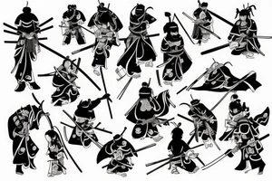 Japaness samurai style tattoo idea