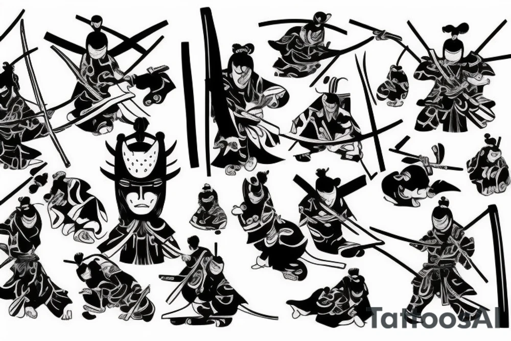 Japaness samurai style tattoo idea