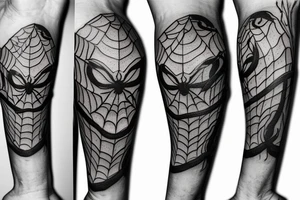 spider fights snake tattoo idea