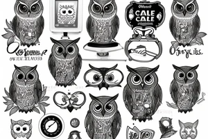 Owl on the scales tattoo idea