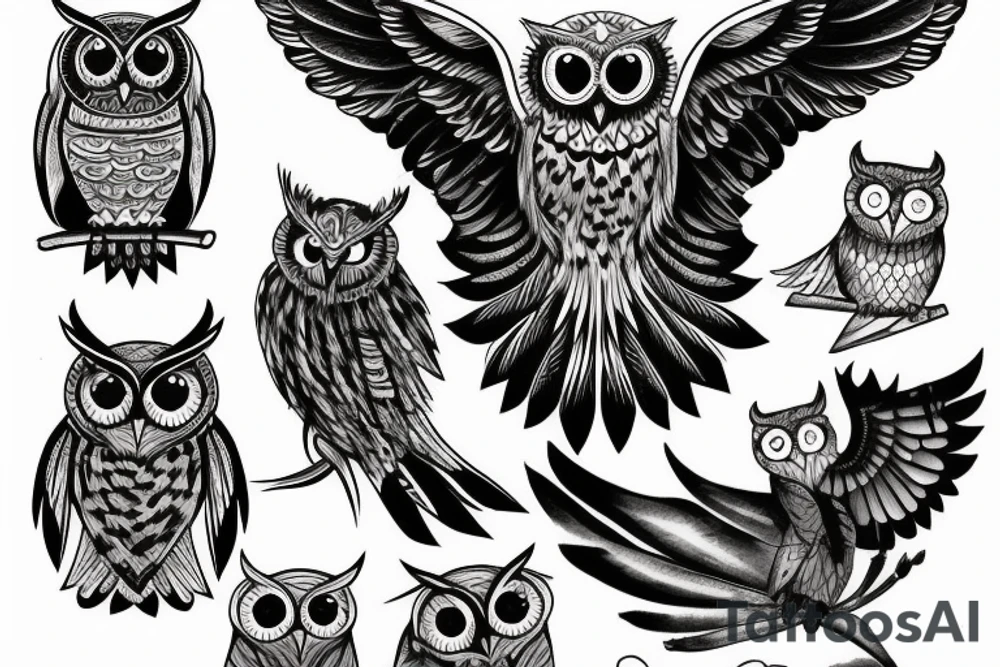 Owl on the libra tattoo idea