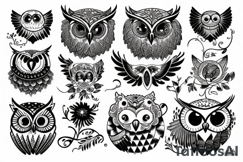 Owl on the libra tattoo idea