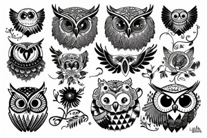Owl on the libra tattoo idea