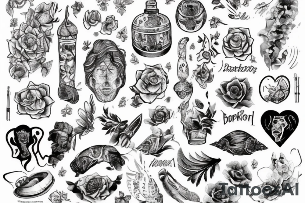 Жаба в волшебной шапке, в лесу, графика tattoo idea