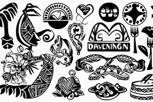 woman eating, drinking, travelling and loving taxes tattoo idea