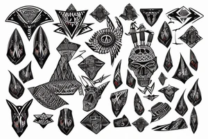 cool triball 3d tattoo idea