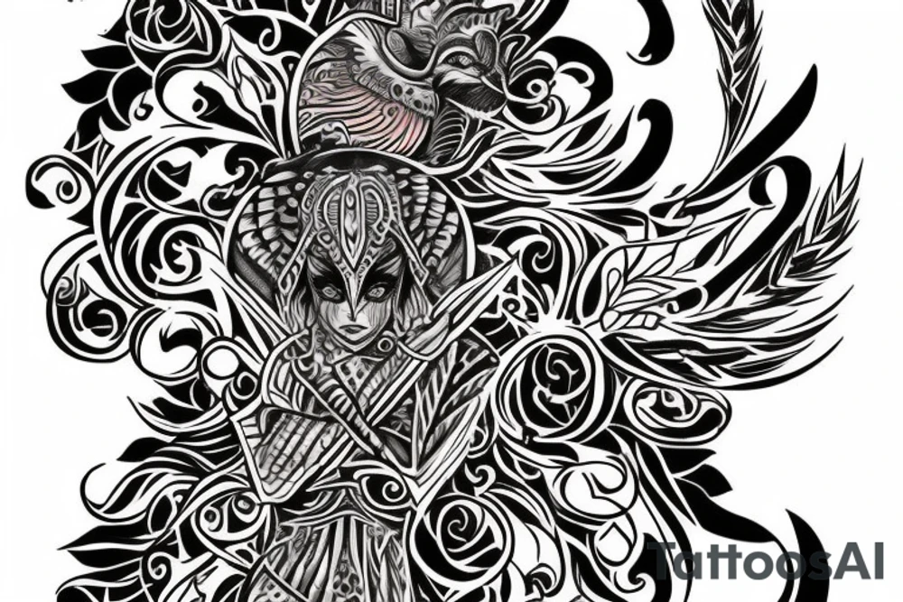 it should be based around my last name "VOHRA" and it should show like I am undefeated, fearless, and fierce tattoo idea