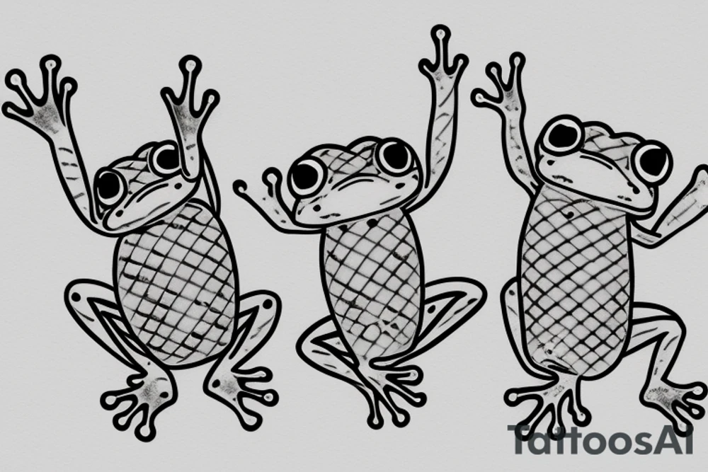 two small funny frogs for a pair tattoo tattoo idea