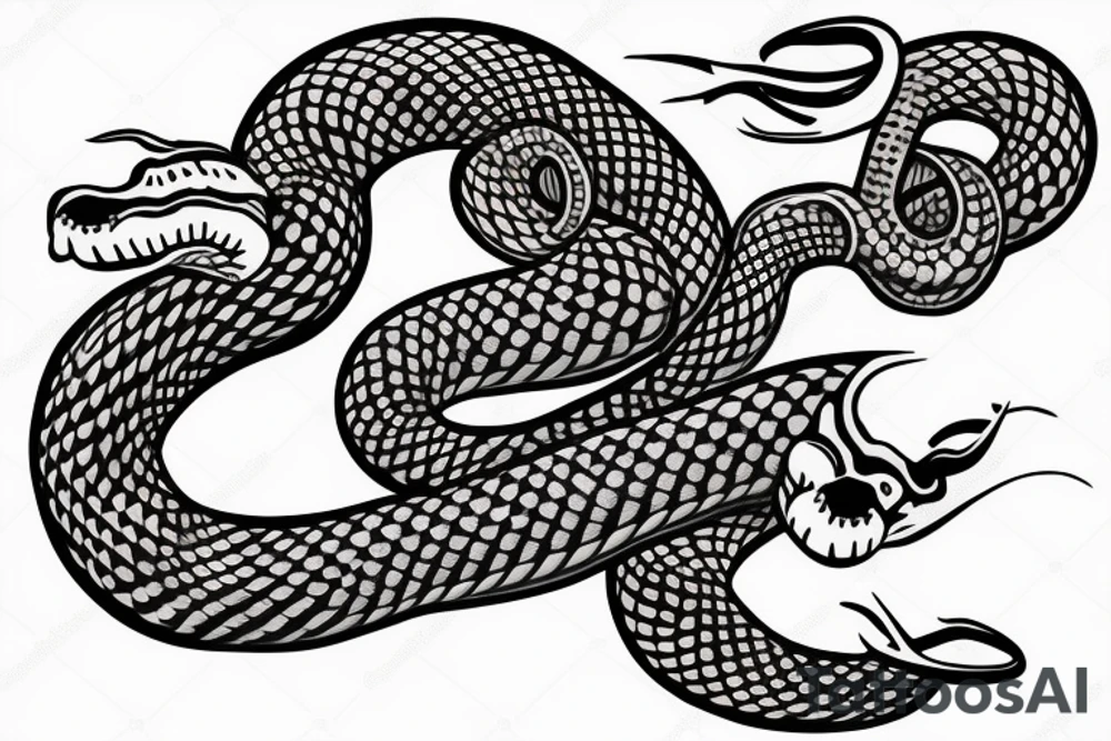serpent colarbone tattoo idea