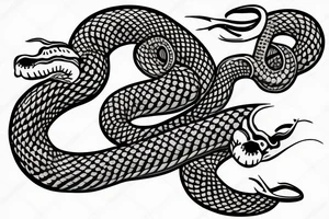 serpent colarbone tattoo idea