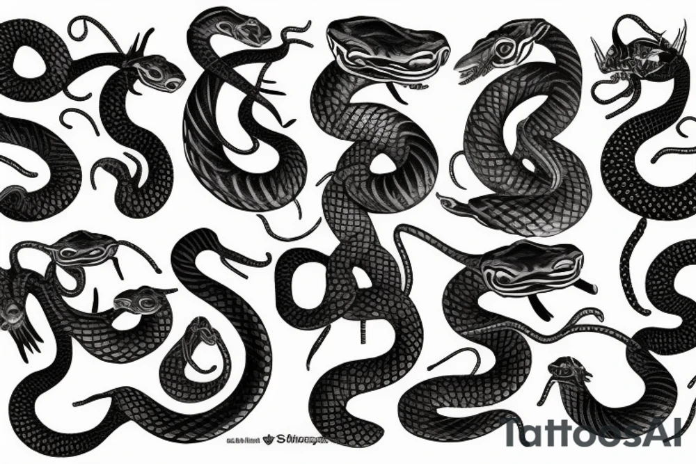 serpent colarbone tattoo idea