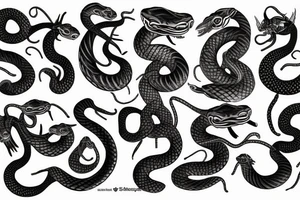 serpent colarbone tattoo idea