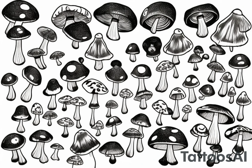 grimm mushrooms tattoo idea