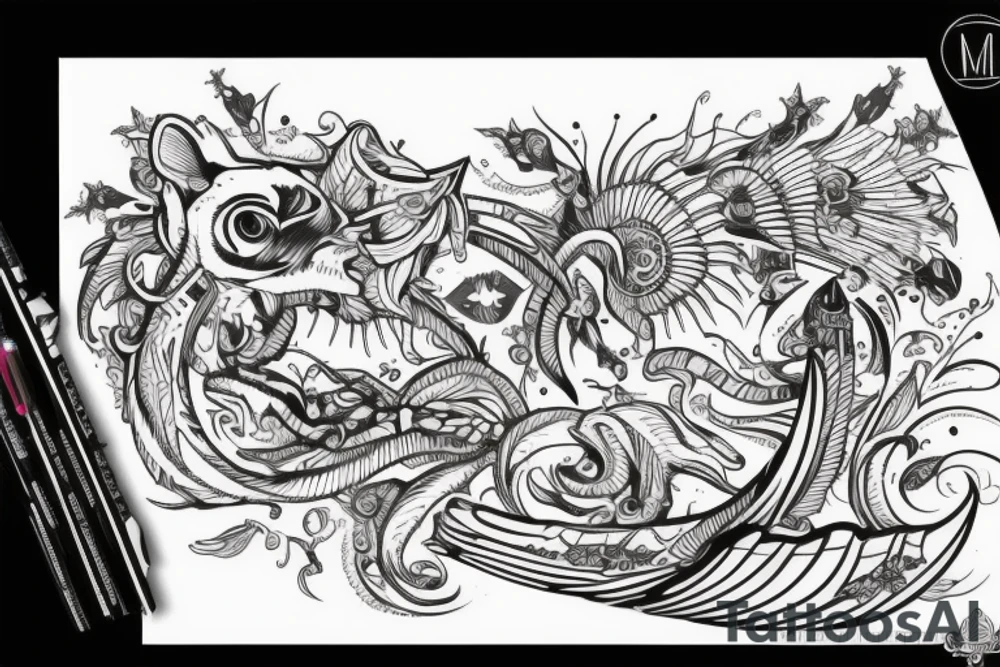морская медуза в космосе tattoo idea