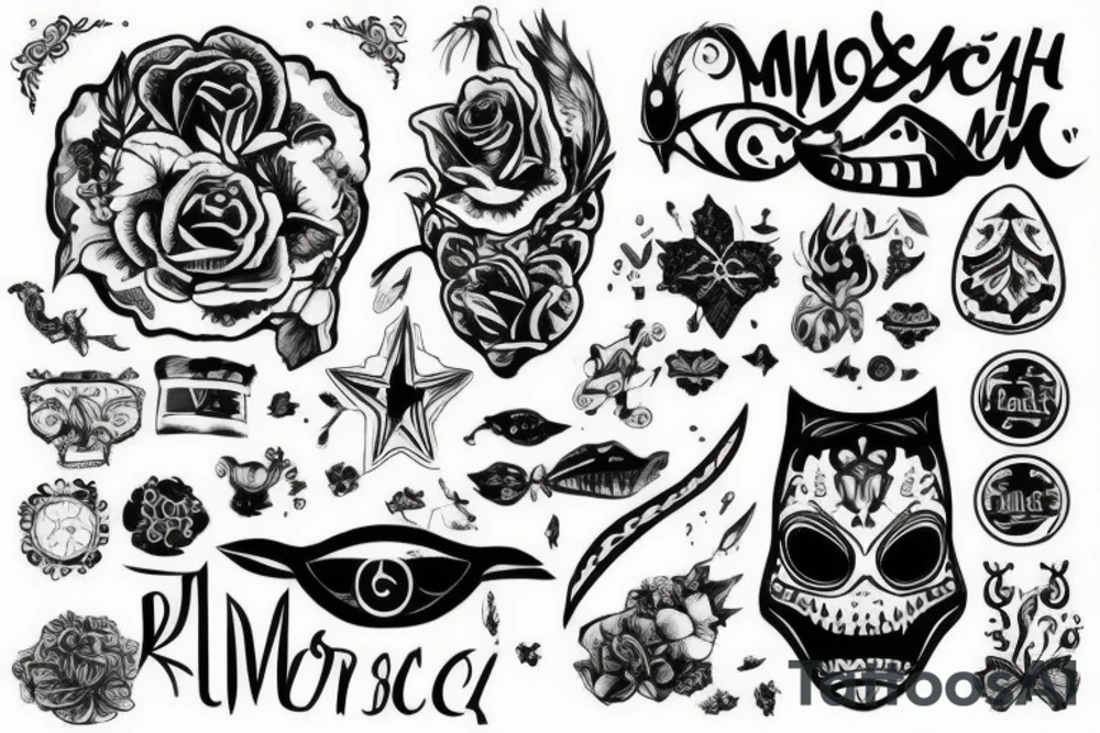 космос, звезды, планеты и морские медузы tattoo idea