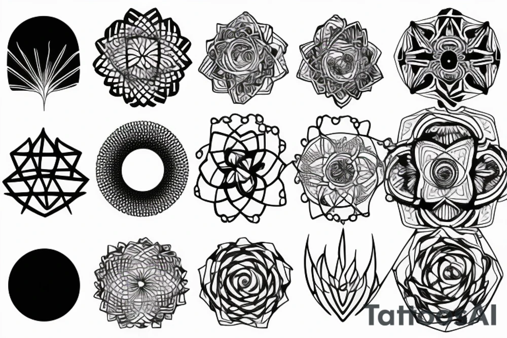 Freedom friendship adventure fibonacci tattoo idea