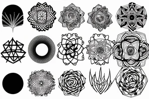Freedom friendship adventure fibonacci tattoo idea