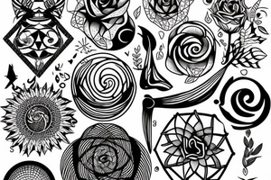 Freedom friendship adventure fibonacci tattoo idea