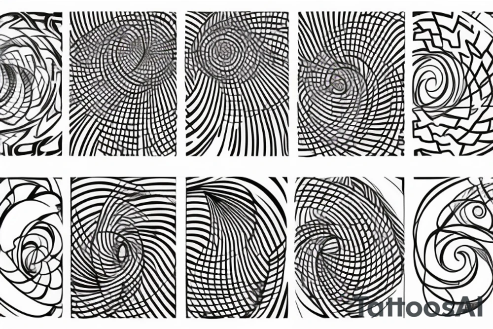 Freedom friendship adventure fibonacci tattoo idea