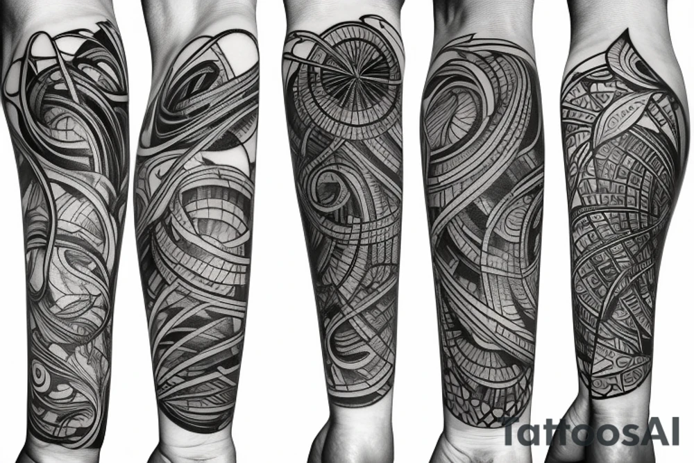 Freedom friendship adventure fibonacci tattoo idea