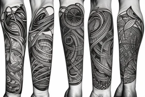 Freedom friendship adventure fibonacci tattoo idea
