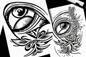 eye at the top of the pyramid tattoo idea