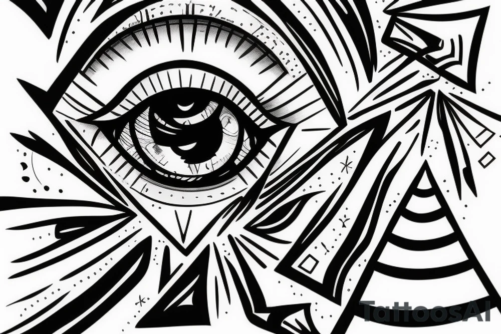 eye at the top of the pyramid tattoo idea