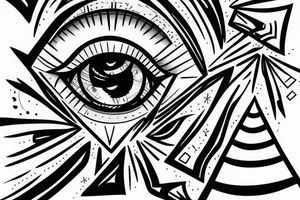 eye at the top of the pyramid tattoo idea
