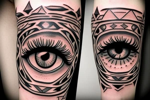 eye at the top of the pyramid tattoo idea