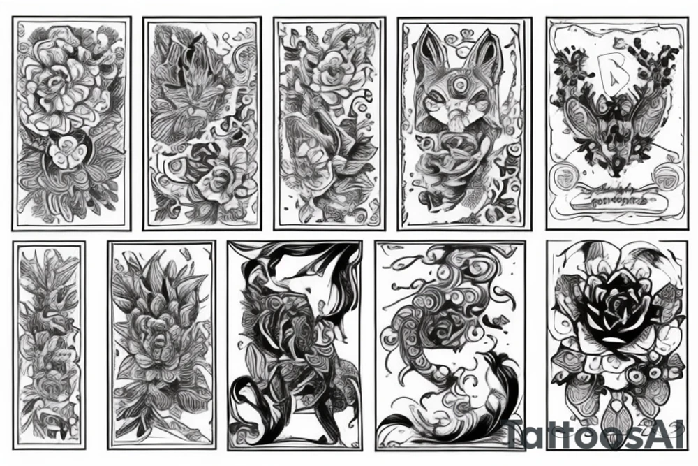 Корабль с парусами, грифон, компас tattoo idea