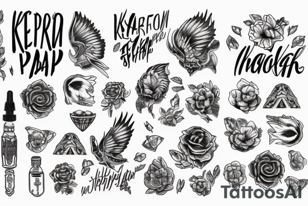 Корабль с парусами, грифон, компас tattoo idea